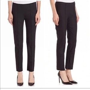 Theory Alettah Approach Front Seam Cropped Skinny Trouser Pants Black, Size 6